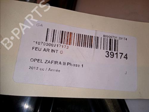 Used Left tailgate light Left tailgate light OPEL ZAFIRA TOURER C (P12) 1.4 (75) (140 hp) 12262577 12262577