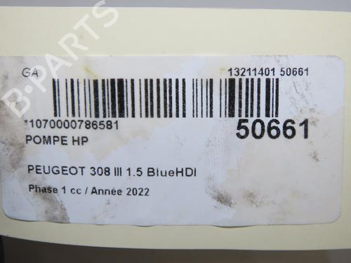 Indsprøtningspumpe Indsprøtningspumpe PEUGEOT 308 SW III (FC_, FJ_, FR_, F4_, FN_) BlueHDi 130 (FCYHZL, FCYHZT) (131 hp) 37499423 37499423