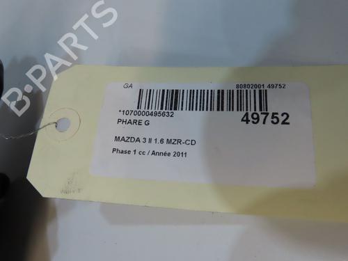 Left headlight MAZDA 3 (BL) 1.6 MZ-CD (BL14) | BP33444967C28  - Image 5