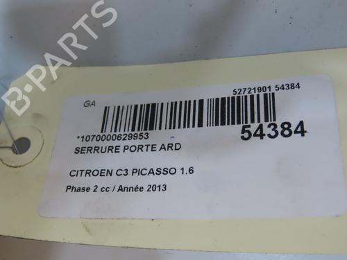 Used Rear right lock CITROËN C3 Picasso (SH_) 1.6 HDI 90 (92 hp) 31056250