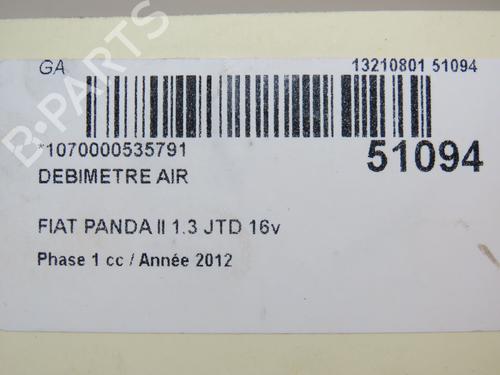 Used Mass air flow sensor FIAT PANDA (169_) 1.3 D Multijet (169AXG1A, 169AXD1A) (75 hp) 22996837