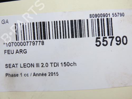 Left taillight SEAT LEON (5F1) 2.0 TDI | BP38548171C34 - Image 5