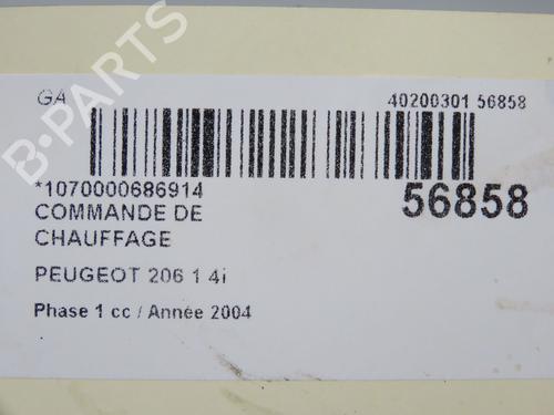Used Climate control Climate control PEUGEOT 206 Hatchback (2A/C) 1.4 i (75 hp) 32740687 32740687