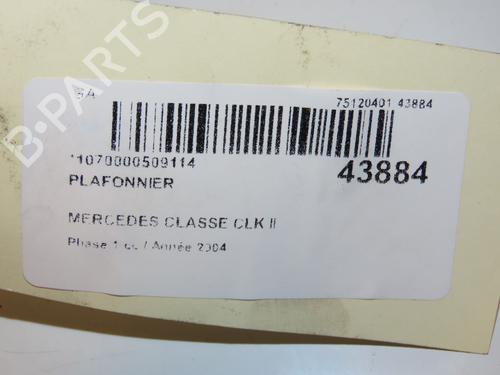 Used Interior roof light MERCEDES-BENZ CLK (C209) CLK 270 CDI (209.316) (170 hp) 16758151