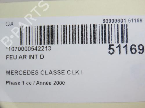 Used Right tailgate light Right tailgate light MERCEDES-BENZ CLK Convertible (A208) CLK 200 (208.435) (136 hp) 28969487 28969487