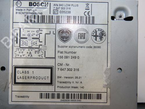 Radio ALFA ROMEO GIULIETTA (940_) 1.6 JTDM (940FXD1A) | BP31141122E6