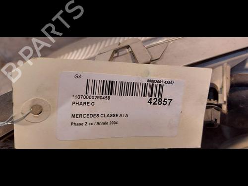 Used Left headlight MERCEDES-BENZ A-CLASS (W168) A 170 CDI (168.009, 168.109) (95 hp) 23177774