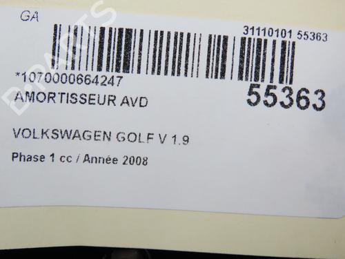 Højre fortil støddæmper VW GOLF V (1K1) 1.9 TDI (105 hp) 30092478