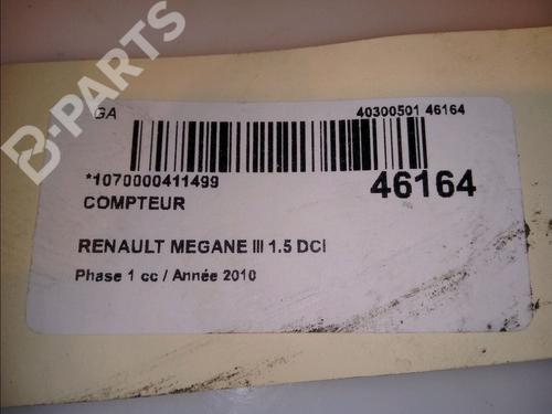 Instrument cluster RENAULT MEGANE III Hatchback (BZ0/1_, B3_) 1.5 dCi (BZ09, BZ0D, BZ1W, BZ29, BZ14) | BP11804413C47 