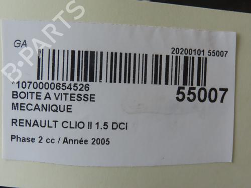 Gearbox RENAULT CLIO II (BB_, CB_) 1.5 dCi (B/CB07) | BP29216003M3 