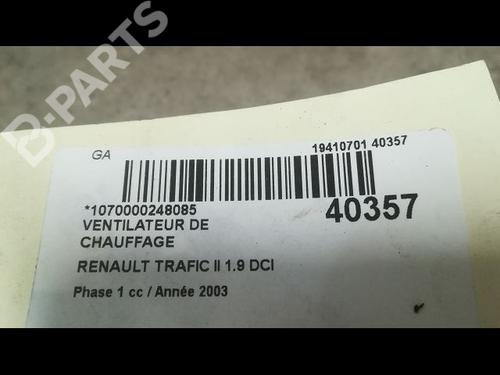 Heater blower motor RENAULT TRAFIC II Van (FL) 1.9 dCi 100 (FL0C) | BP9609441M62 