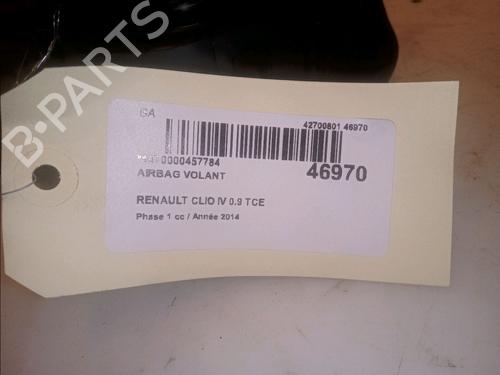 Driver airbag RENAULT CLIO IV (BH_) 0.9 TCe 90 (BHNF, BHMA, BHMH, BHJK, BHJR) | BP14951221C9 
