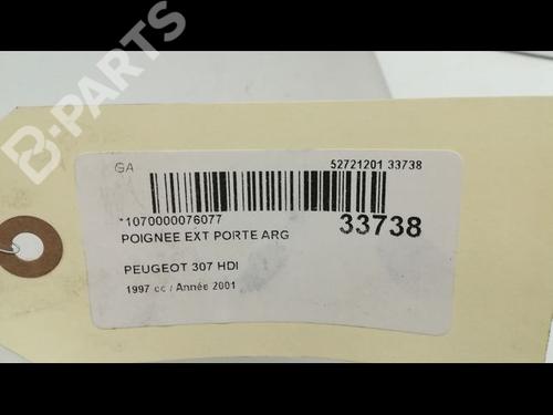 Rear left exterior door handle PEUGEOT 307 (3A/C) 2.0 HDi 110 | BP9596096C130 