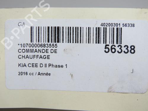 Climate control KIA CEE'D (JD) 1.0 T-GDI | BP32457509I5