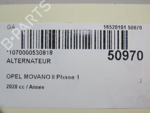Alternator OPEL MOVANO B Van (X62) 2.3 CDTI RWD (FV) | BP23124910M7