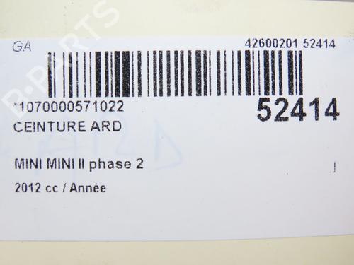 Høyre bak beltestrammer MINI MINI (R56) One | BP28801799C90 
