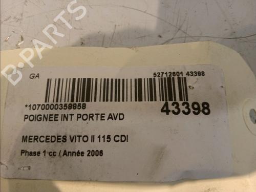 Used Front right interior door handle MERCEDES-BENZ VITO / MIXTO Van (W639) 115 CDI (639.601, 639.603, 639.605) (150 hp) 11102364