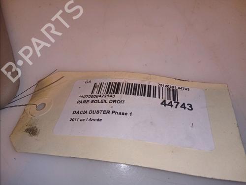 Right sun visor DACIA DUSTER (HS_) 1.6 16V | BP12116923I2