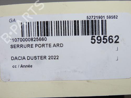 Used Rear right lock Rear right lock DACIA DUSTER (HM_) 1.3 TCe 130 (HMMF) (131 hp) 40241072 40241072