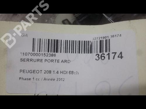 Rear right lock PEUGEOT 208 I (CA_, CC_) 1.4 HDi | BP9600771C99 