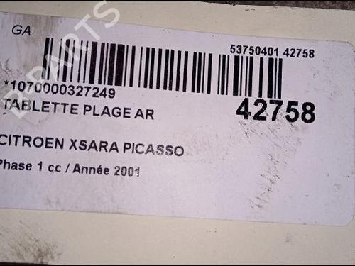 Rear parcel shelf CITROËN XSARA PICASSO (N68) 2.0 HDi | BP23177439C85 