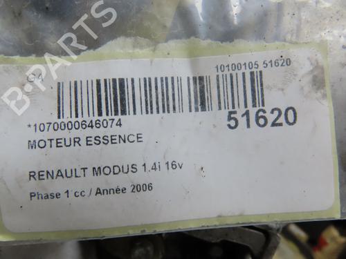 Used Engine RENAULT MODUS / GRAND MODUS (F/JP0_) 1.4 (JP01, JP0J) (98 hp) 28828685