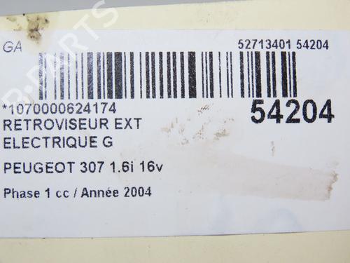 Used Left mirror PEUGEOT 307 (3A/C) 1.6 16V (109 hp) 28801992