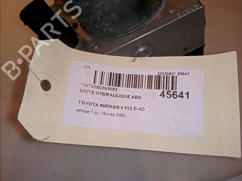 Used ABS pump TOYOTA AVENSIS (_T25_) 2.0 D-4D (CDT250_, CDT250R) (116 hp) 13030927