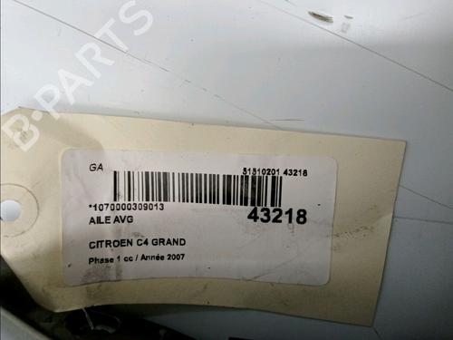 Used Left front fenders Left front fenders CITROËN C4 Grand Picasso I (UA_) 1.6 HDi (109 hp) 23175371 23175371