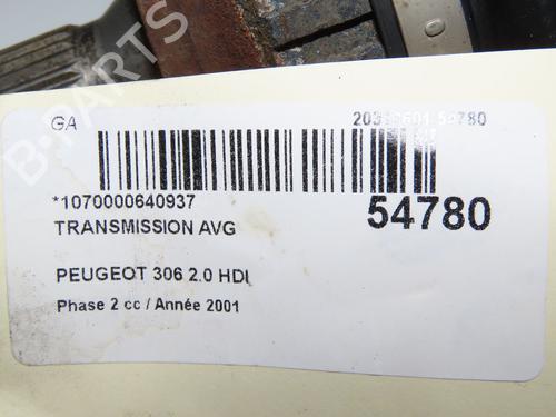 Used Left front driveshaft PEUGEOT 306 Hatchback (7A, 7C, N3, N5) 2.0 HDI 90 (90 hp) 32308360