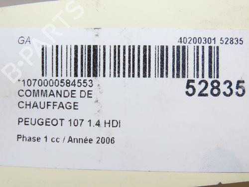 Climate control PEUGEOT 107 (PM_, PN_) 1.4 HDi | BP28801734I5 