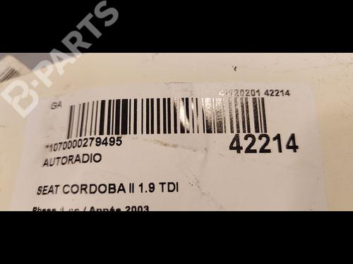 Radio SEAT CORDOBA (6L2) 1.9 TDI | BP9613982E6 