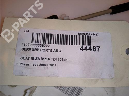 Rear left lock SEAT IBIZA IV (6J5, 6P1) 1.6 TDI | BP11103492C100 