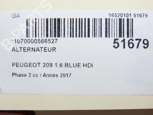 Alternator PEUGEOT 208 I (CA_, CC_) 1.6 BlueHDi 100 | BP26404317M7 