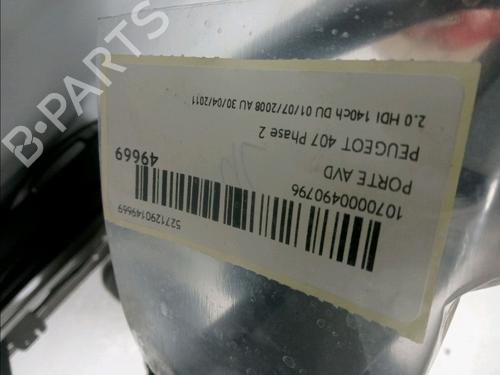 Right front door PEUGEOT 407 (6D_) 2.0 HDi (6DRHRH) | BP17527803C3