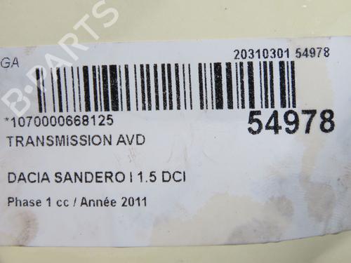Right front driveshaft DACIA SANDERO 1.5 dCi | BP31179701M39
