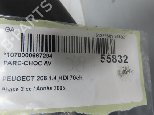 Used Front bumper PEUGEOT 206 Hatchback (2A/C) 1.4 HDi eco 70 (68 hp) 31819583