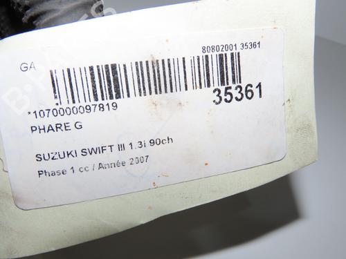 Left headlight SUZUKI SWIFT III (MZ, EZ) 1.3 (RS413, ZC11S) | BP34528330C28 - Image 3