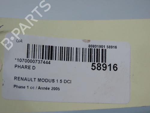 Right headlight RENAULT MODUS / GRAND MODUS (F/JP0_) 1.5 dCi (FP0E, JP0E) | BP36246813C29  - Image 7
