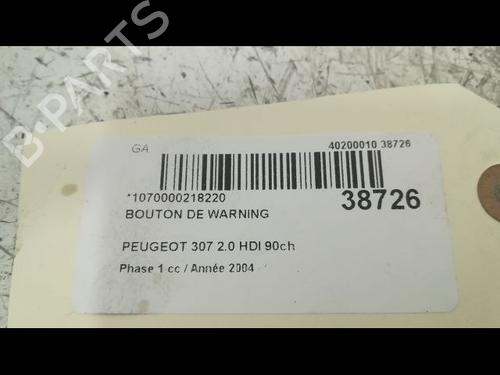 Used Warning switch PEUGEOT 307 (3A/C) 2.0 HDi 90 (90 hp) 9606245