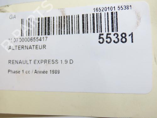 Alternator RENAULT RAPID Box Body/MPV (F40_, G40_) 1.6 D (F404) | BP28711364M7 