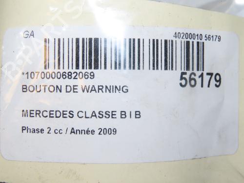 Used Warning switch MERCEDES-BENZ B-CLASS Sports Tourer (W245) B 200 CDI (245.208) (136 hp) 31796627