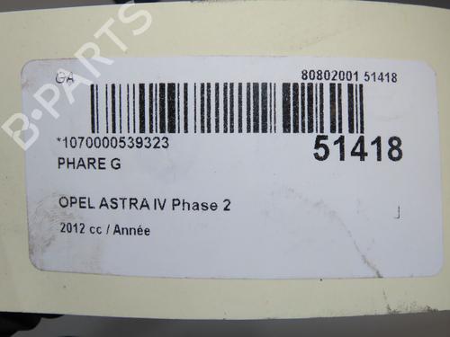 Koplamp links Koplamp links OPEL ASTRA J Sports Tourer (P10) 1.4 Turbo (35) (140 hp) 37252399 37252399