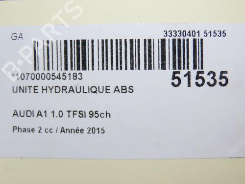 ABS pump AUDI A1 Sportback (8XA, 8XF) 1.0 TFSI | BP22524604M43 