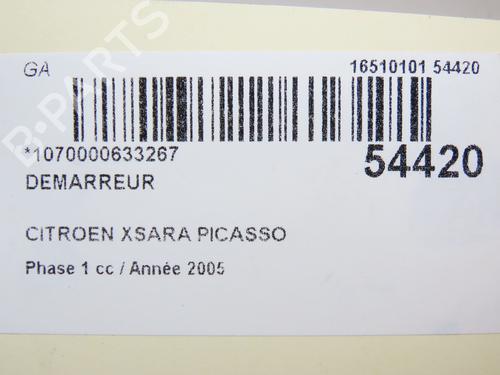 Startmotor CITROËN XSARA PICASSO (N68) 2.0 HDi (90 hp) 28801420