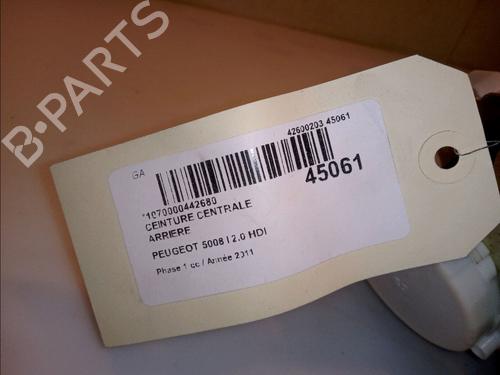 Used Rear center seatbelt Rear center seatbelt PEUGEOT 5008 (0U_, 0E_) 2.0 HDi 150 / BlueHDi 150 (150 hp) 14878780 14878780