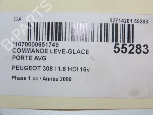 Left front window switch PEUGEOT 308 I (4A_, 4C_) 1.6 HDi | BP30606545I27