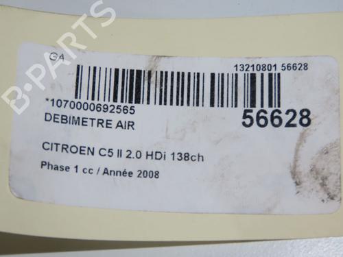 Mass air flow sensor CITROËN C5 III (RD_) 2.0 HDi (RDRHD8, RDRHDJ, RDRHR8, RDRHRJ) | BP32004939M95 