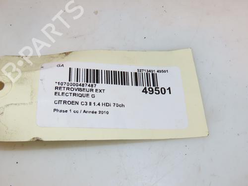 Used Left mirror CITROËN C3 II (SC_) 1.4 HDi 70 (SC8HZC, SC8HR0, SC8HP4) (68 hp) 16667219