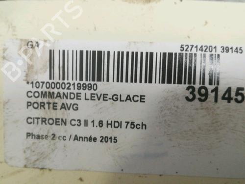 Used Left front window switch CITROËN C3 II (SC_) 1.6 BlueHDi 75 (75 hp) 9606563